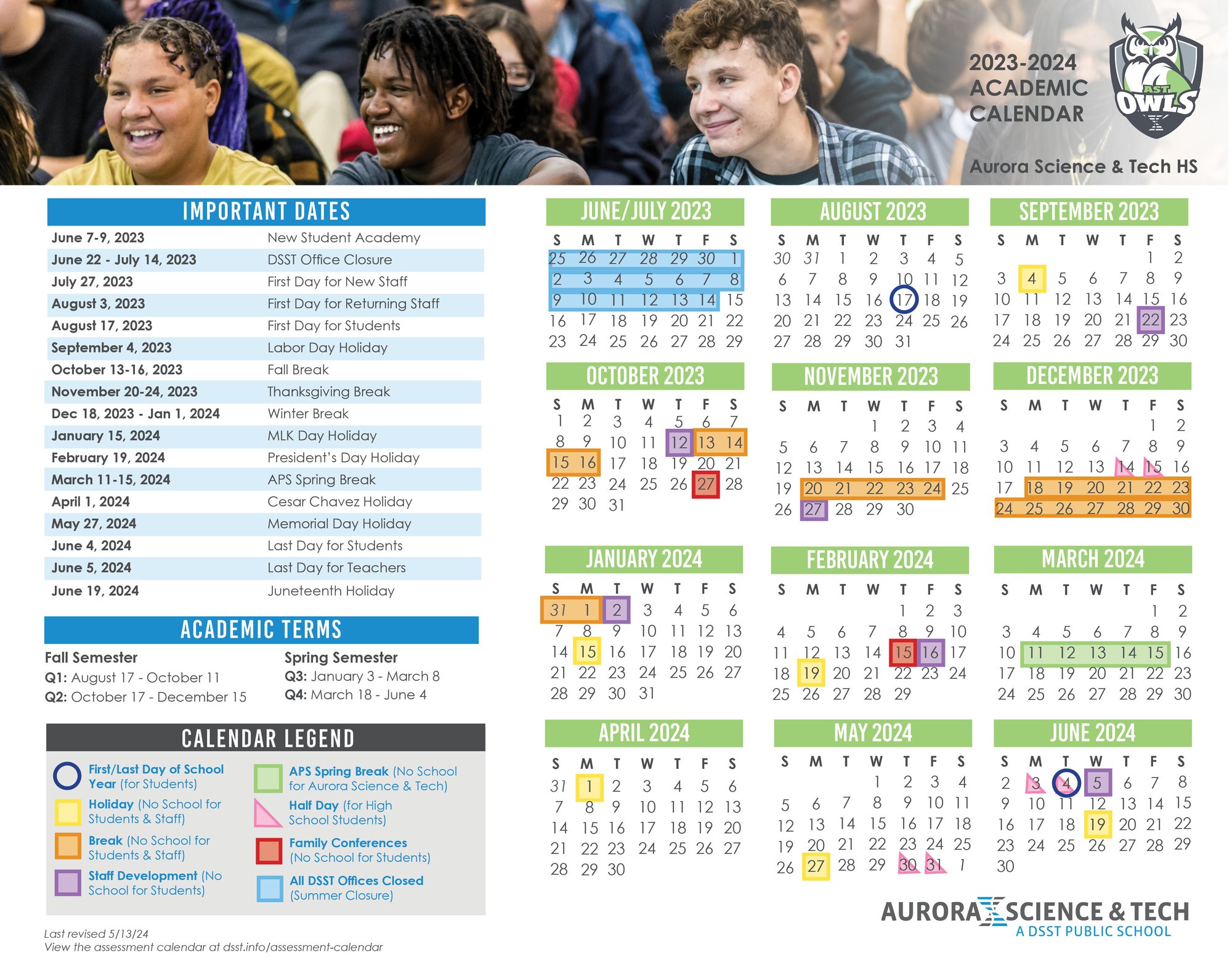 AST HS Calendar 23-24 English and Spanish 2024 edit