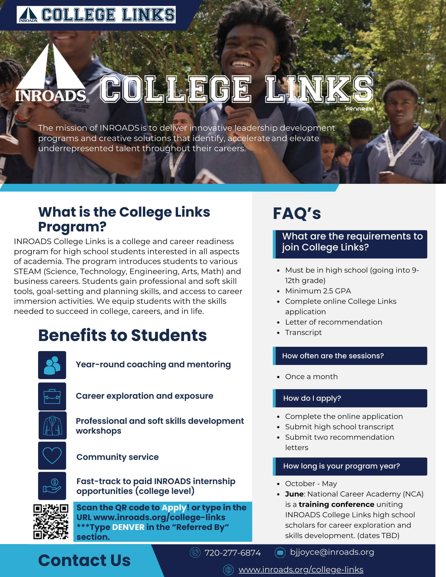 Flyer - INROADS College Links Denver